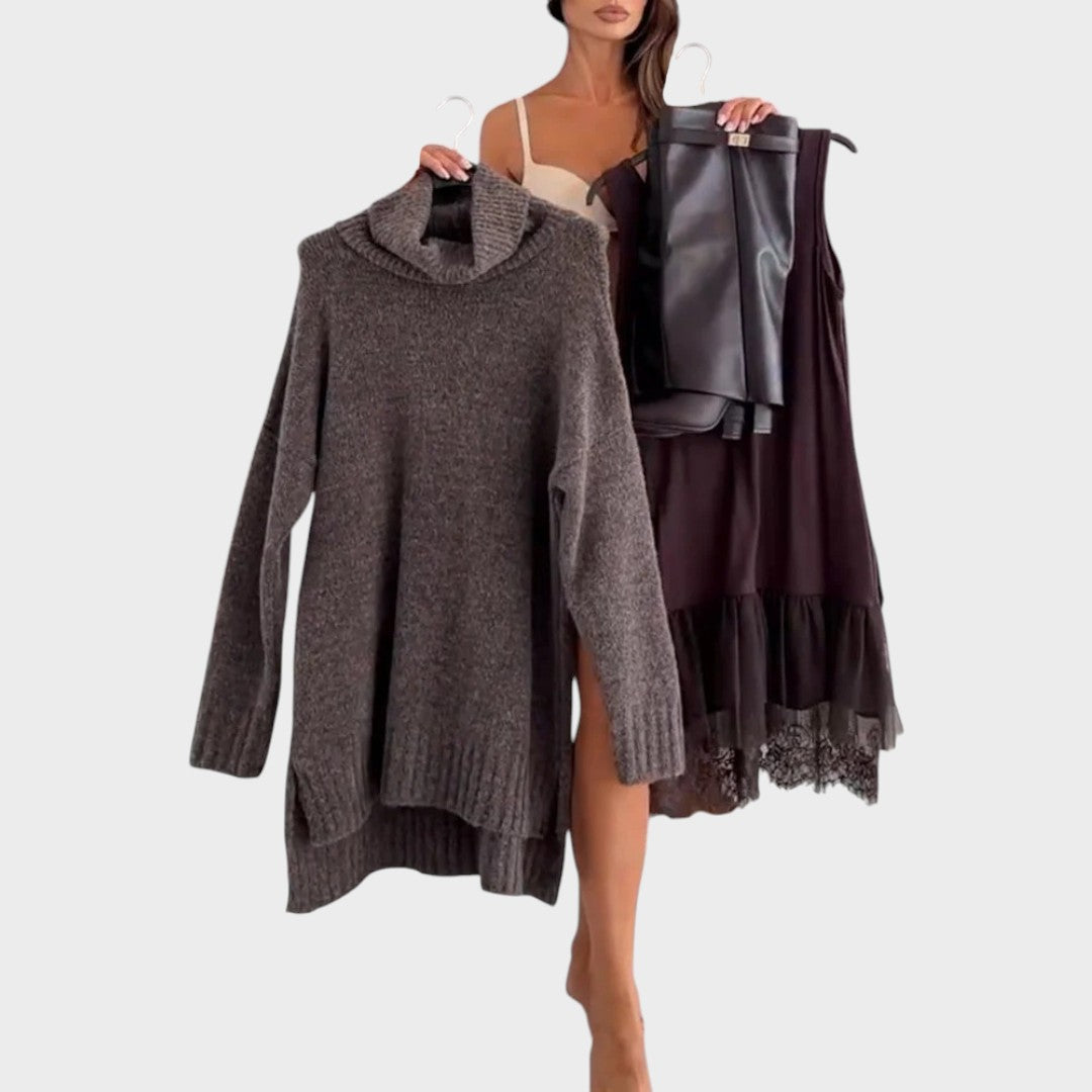 The Aurora™ | Knit & Lace Winter Set