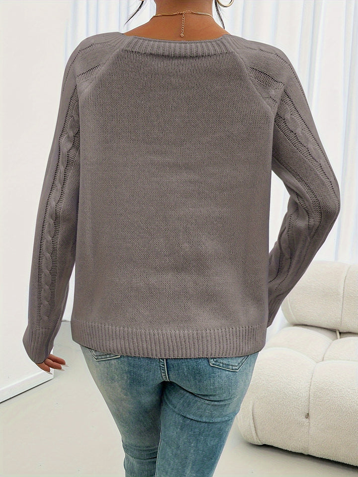 Harper Luxe™ | Button Knit Jumper
