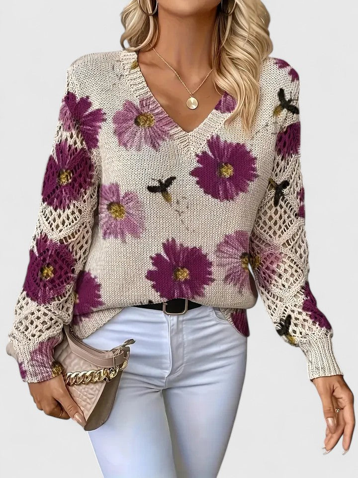 FloraBloom™ | Elegant Knit Sweater