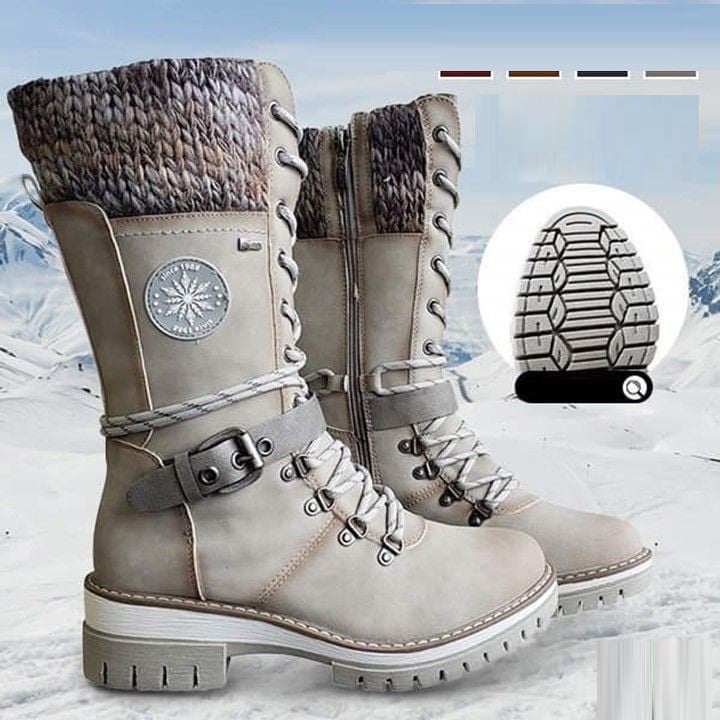 FrostLuxe™ | Waterproof Lace-Up Winter Boots