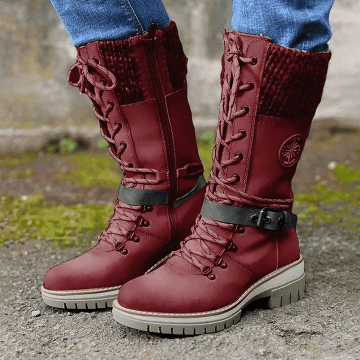 FrostLuxe™ | Waterproof Lace-Up Winter Boots