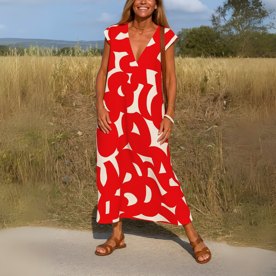 The Elodie™ | V-Neck Wrap Dress