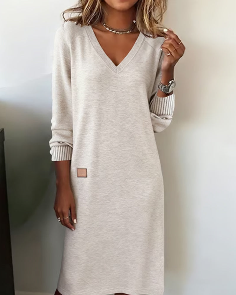 The Aurora™ | Elegant Knit Sweater Dress