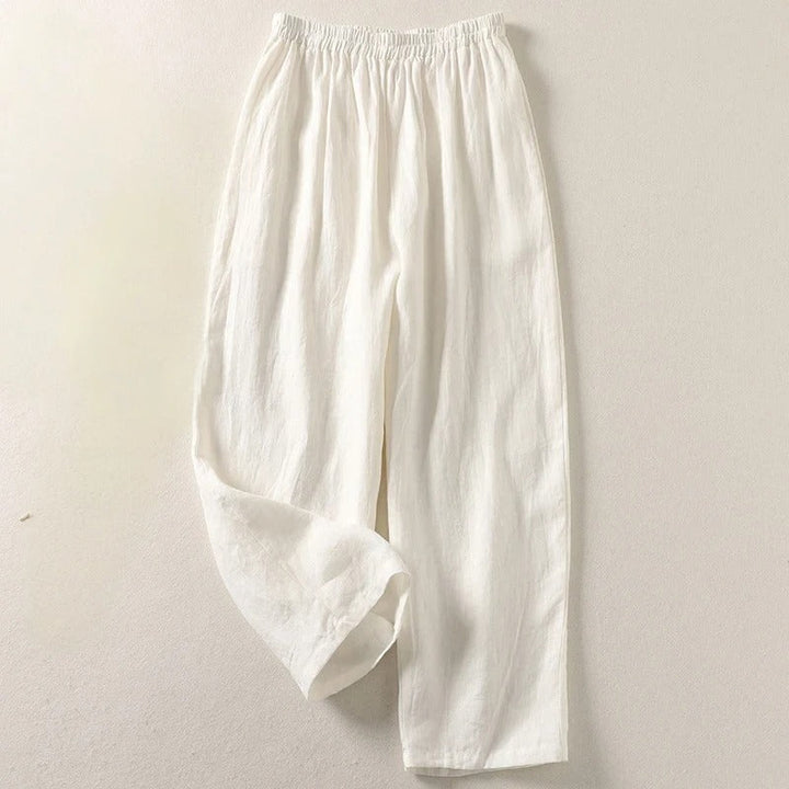 Amelia Ashcroft™ | Relaxed Linen-Cotton Trousers