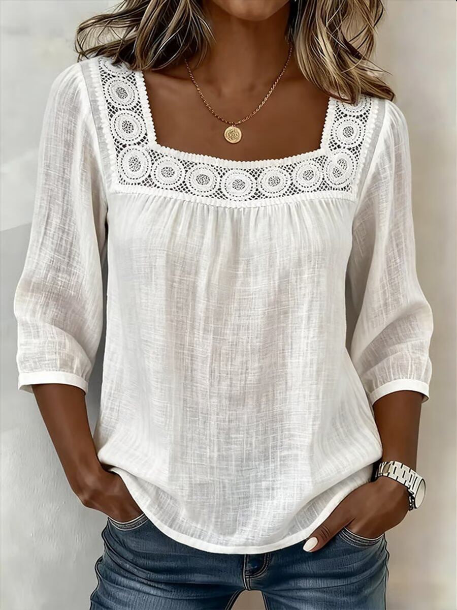 Mira Elwood™ | Soft Lace Detail Top
