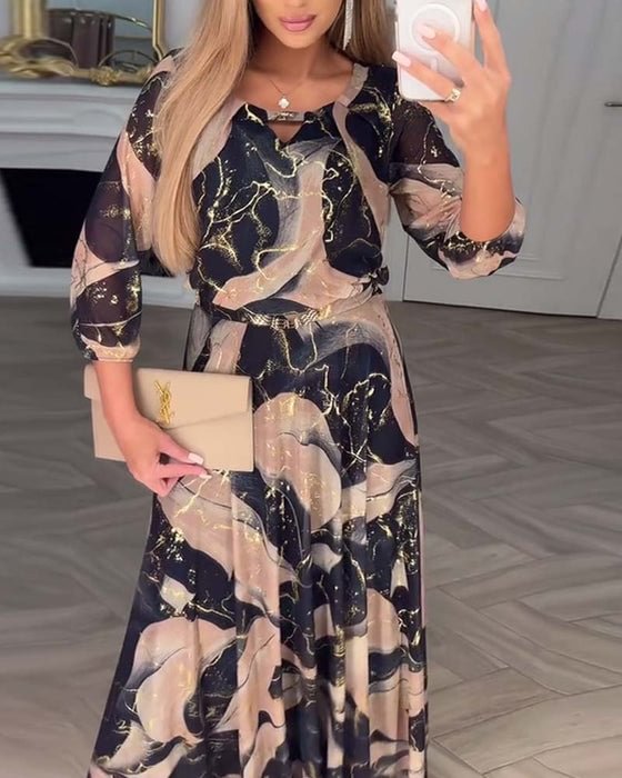 Vivienne Clarke™ | Timeless Printed Maxi Dress