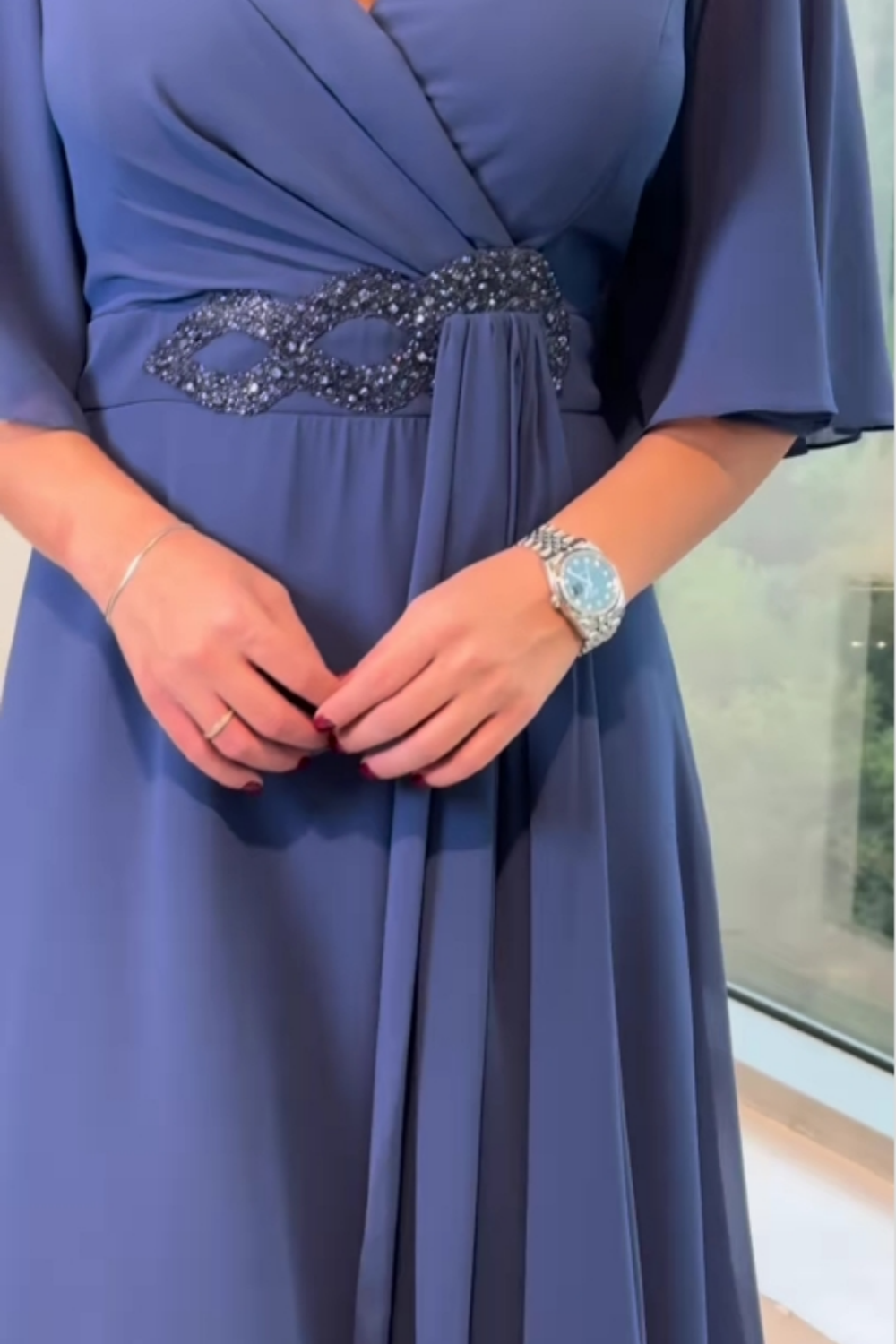 The Cyra™ | Flowing Evening Wrap Dress