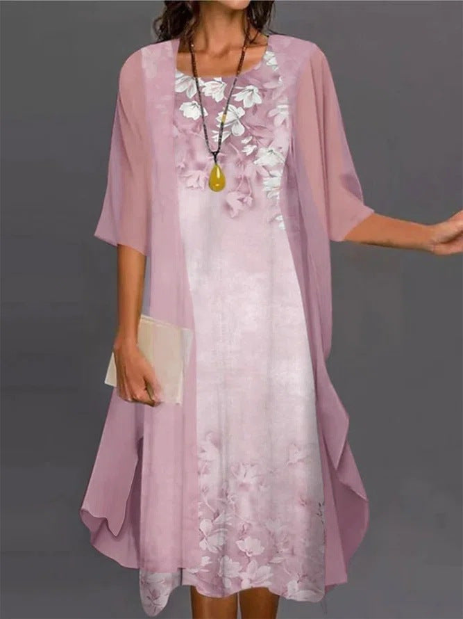 Marielle Vaughn™ | Elegant Layered Floral Dress