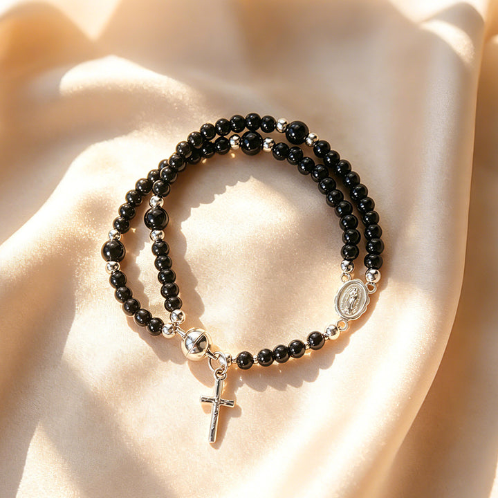 Lucia Virelli™ | Grace Beaded Cross Bracelet