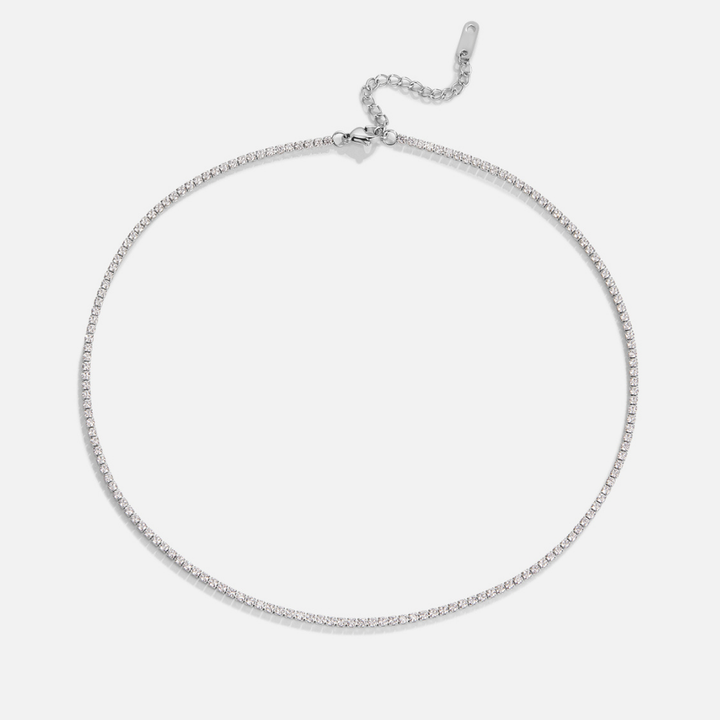 Silver Crystal Necklace