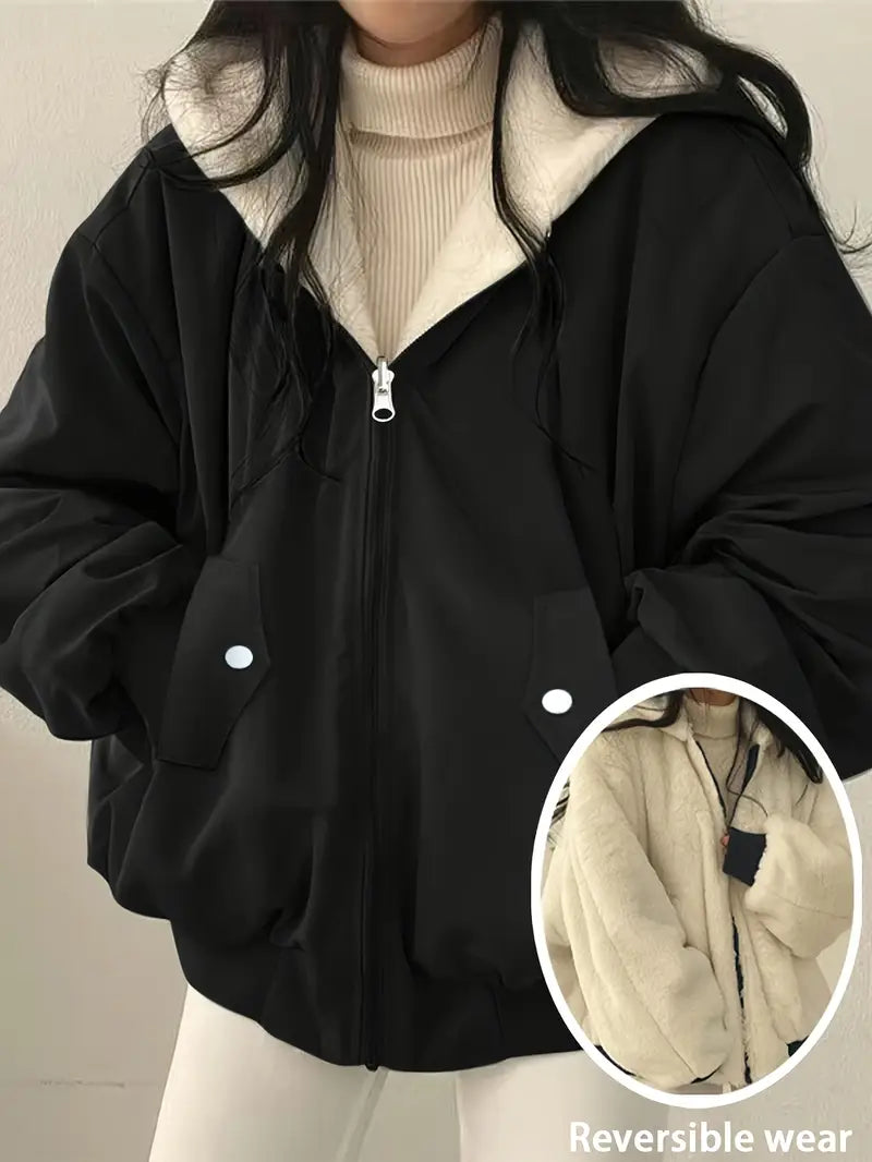RevaLuxe™ | Reversible Hooded Coat