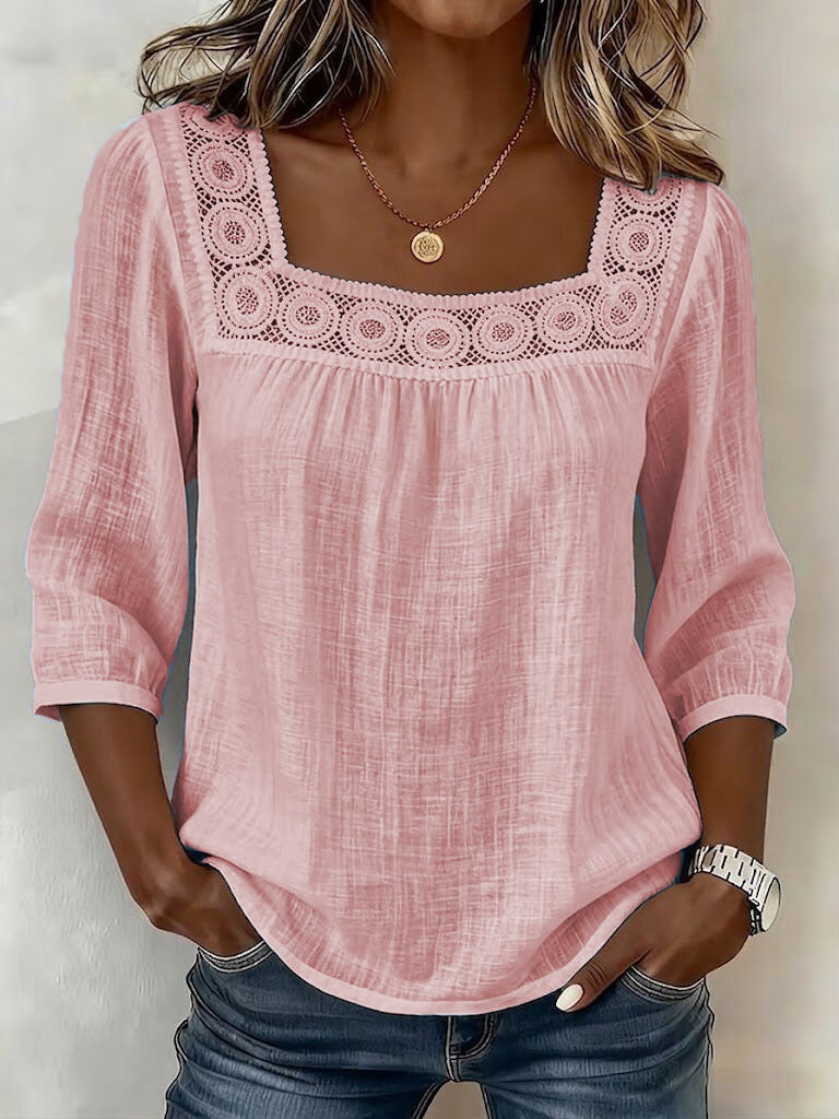 Mira Elwood™ | Soft Lace Detail Top