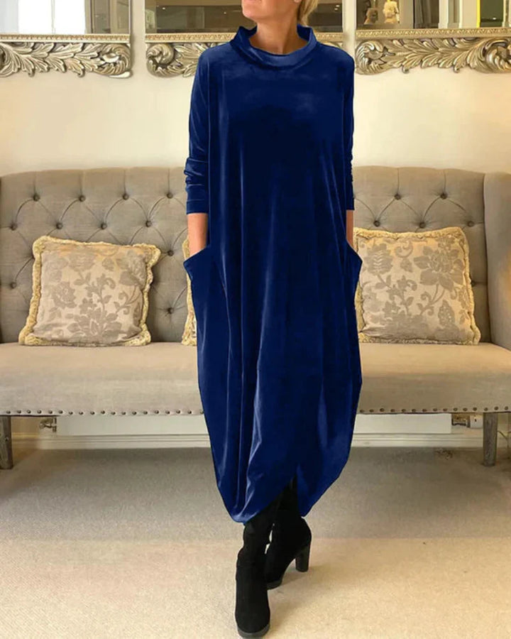 Amara Luxe™ | Velvet Comfort Maxi Dress