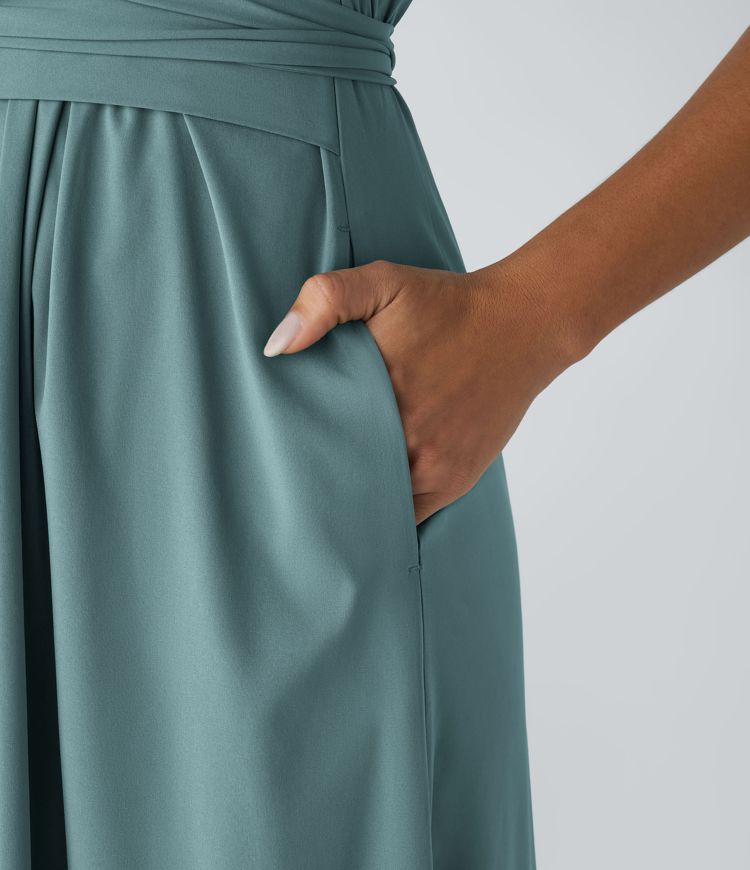LYRA – Elegant Wrap Dress with High Waist