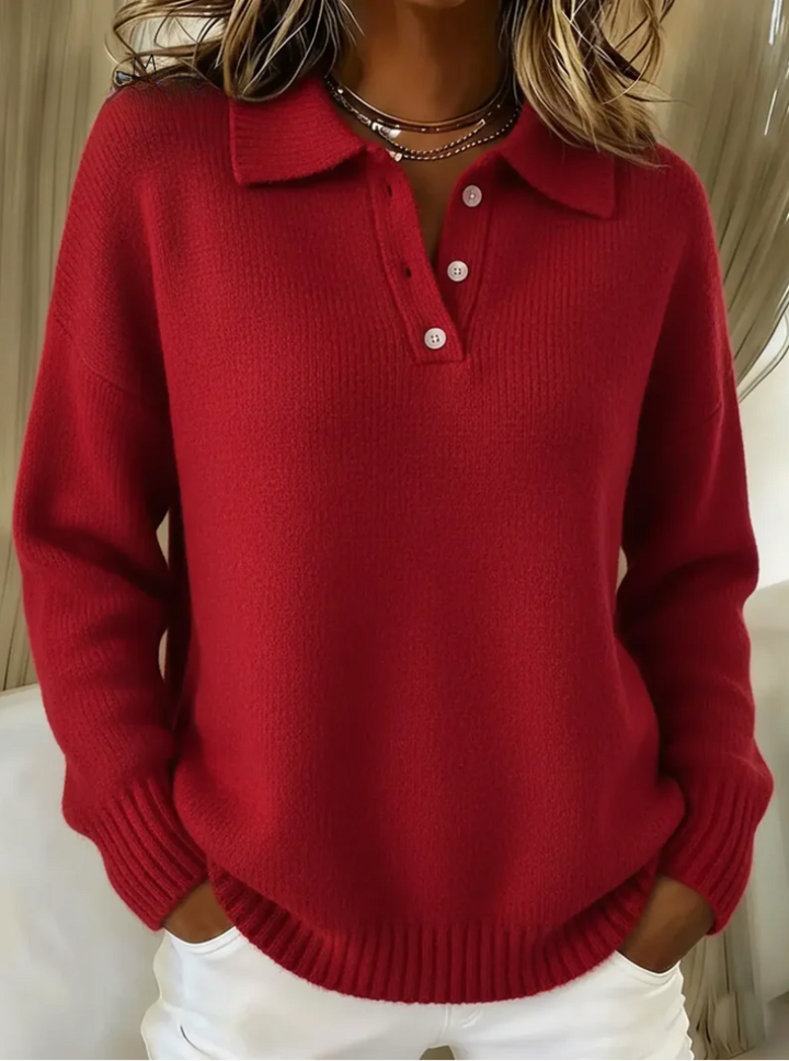 Eleanor Knit Polo™ | Soft Touch Sweater