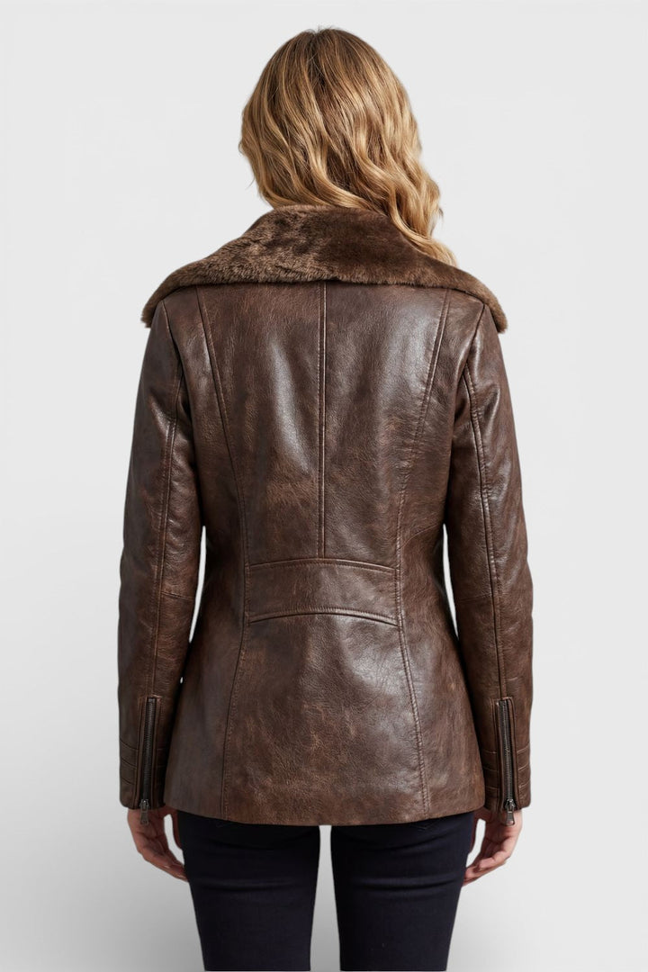 Victoria™ | Shearling-Lined Leather Coat