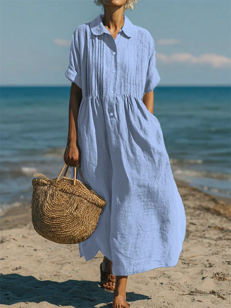 Clara Whitmore™ | Relaxed Cotton Maxi