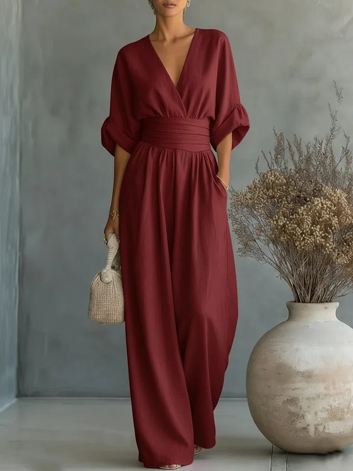 Sofia Maren™ | Flowy Wide-Leg Jumpsuit