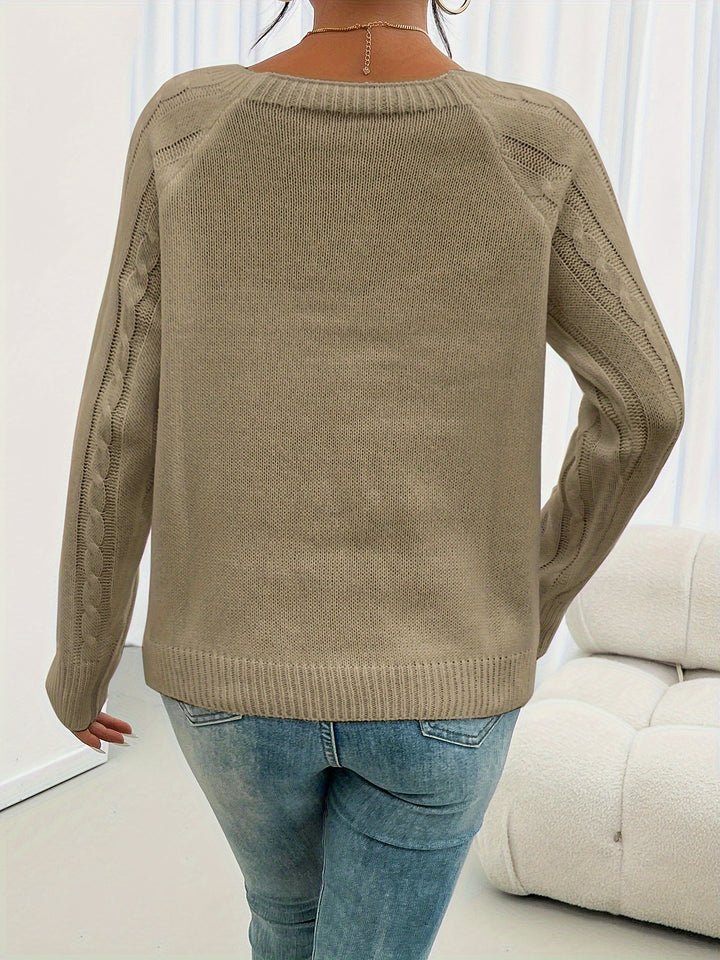 Harper Luxe™ | Button Knit Jumper