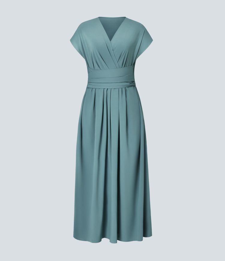 LYRA – Elegant Wrap Dress with High Waist