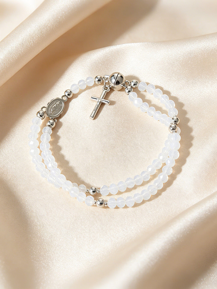 Lucia Virelli™ | Grace Beaded Cross Bracelet