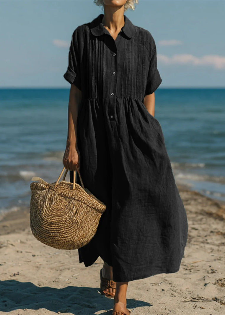 Clara Whitmore™ | Relaxed Cotton Maxi