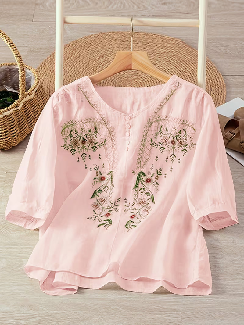 Dorothy Cotton™ | Soft Embroidered Top