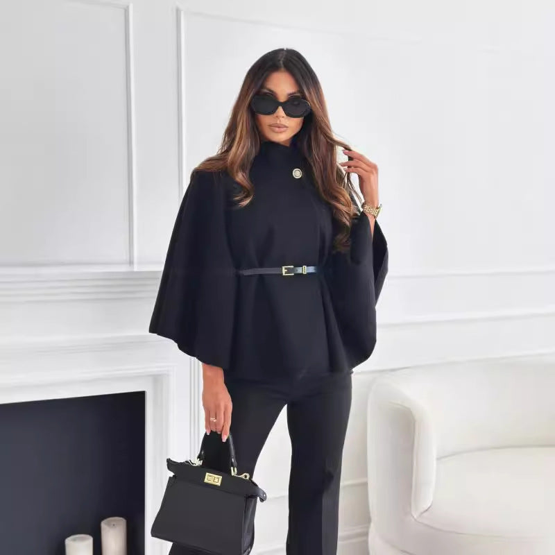 Lea Luxe™ | Elegant Butterfly Cape Jacket