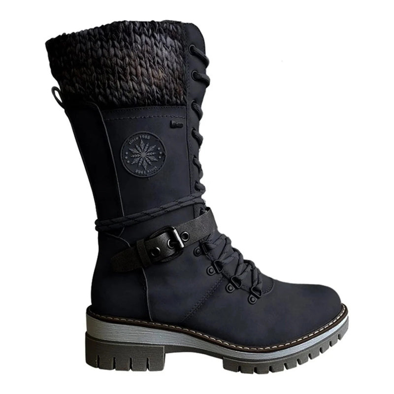 FrostLuxe™ | Waterproof Lace-Up Winter Boots