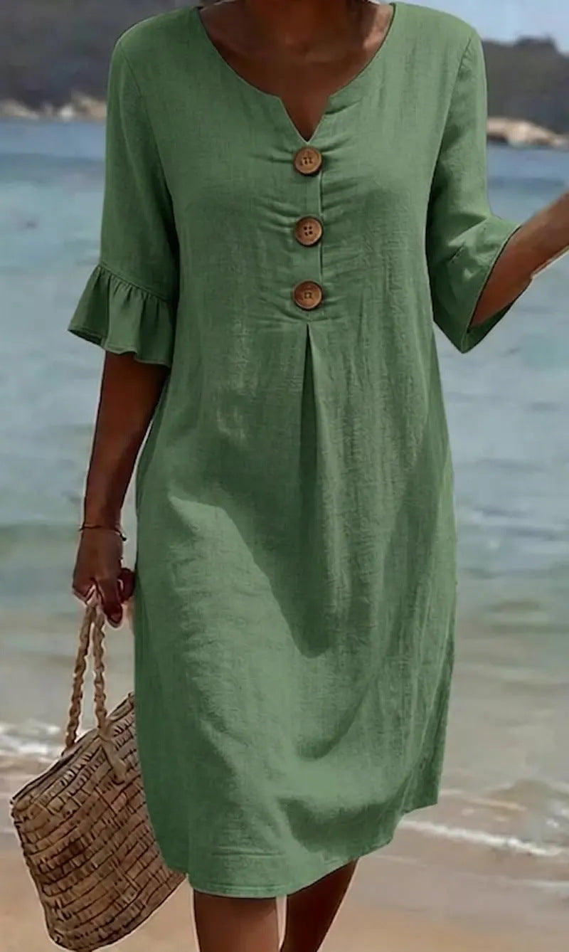 Amelia Ashcroft™ | Airy Linen Day Dress