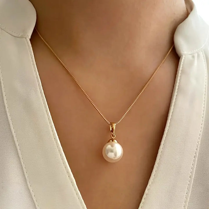 Gold Pearl Jewelry Set
