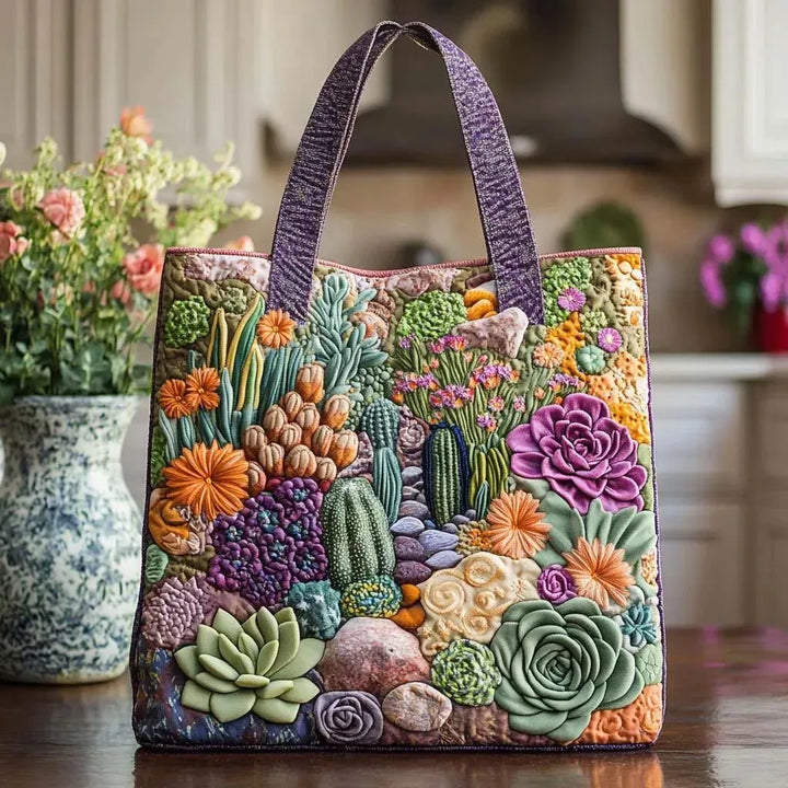 Artisan Tote - Succulent Garden