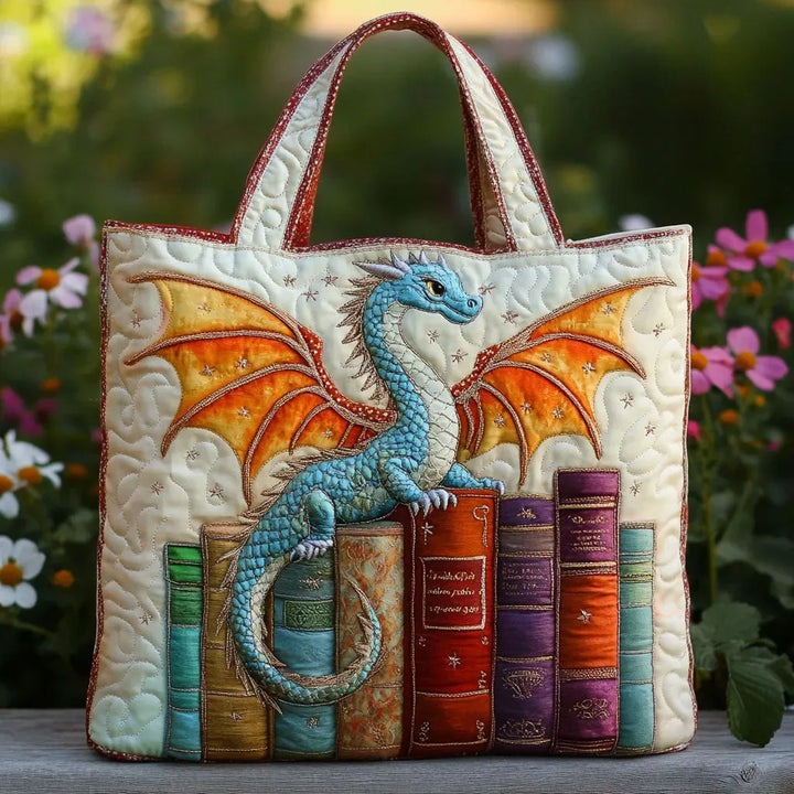 Artisan Tote - Emerald Dragon Keeper of Books