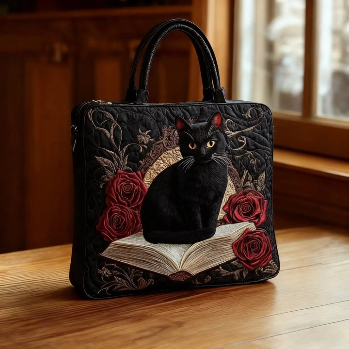 Artisan Tote - Black Cat on Books