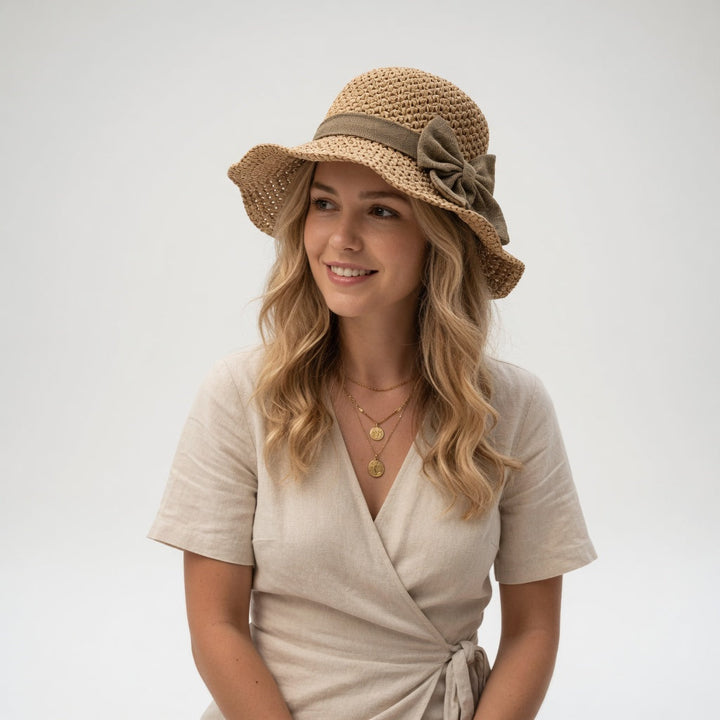 Eleanor Waverly™ | Elegant Summer Straw Hat
