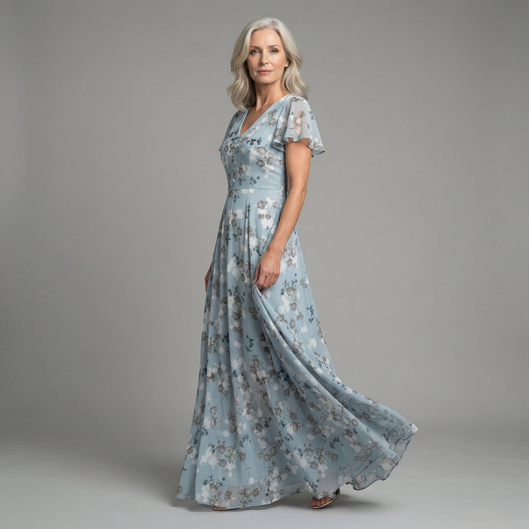 Roseline Hartwell™ | Elegant Floral Maxi Dress