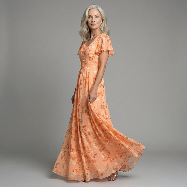 Roseline Hartwell™ | Elegant Floral Maxi Dress