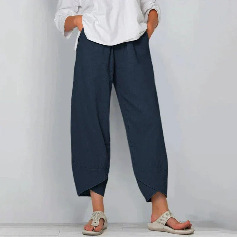 Harriet Winslow™ | Relaxed Linen-Cotton Trousers