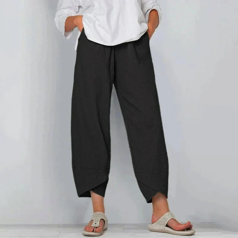Harriet Winslow™ | Relaxed Linen-Cotton Trousers