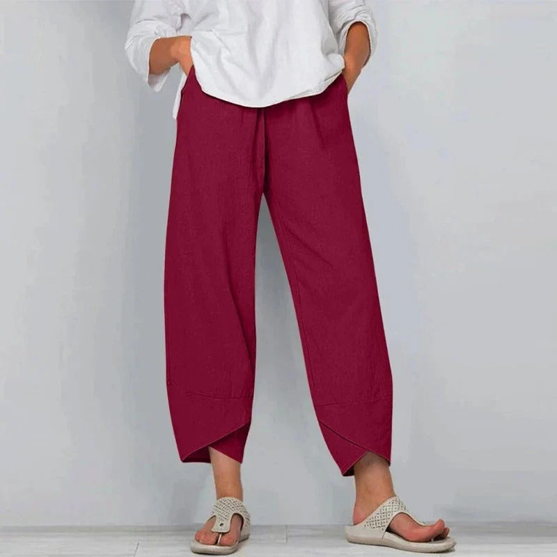 Harriet Winslow™ | Relaxed Linen-Cotton Trousers