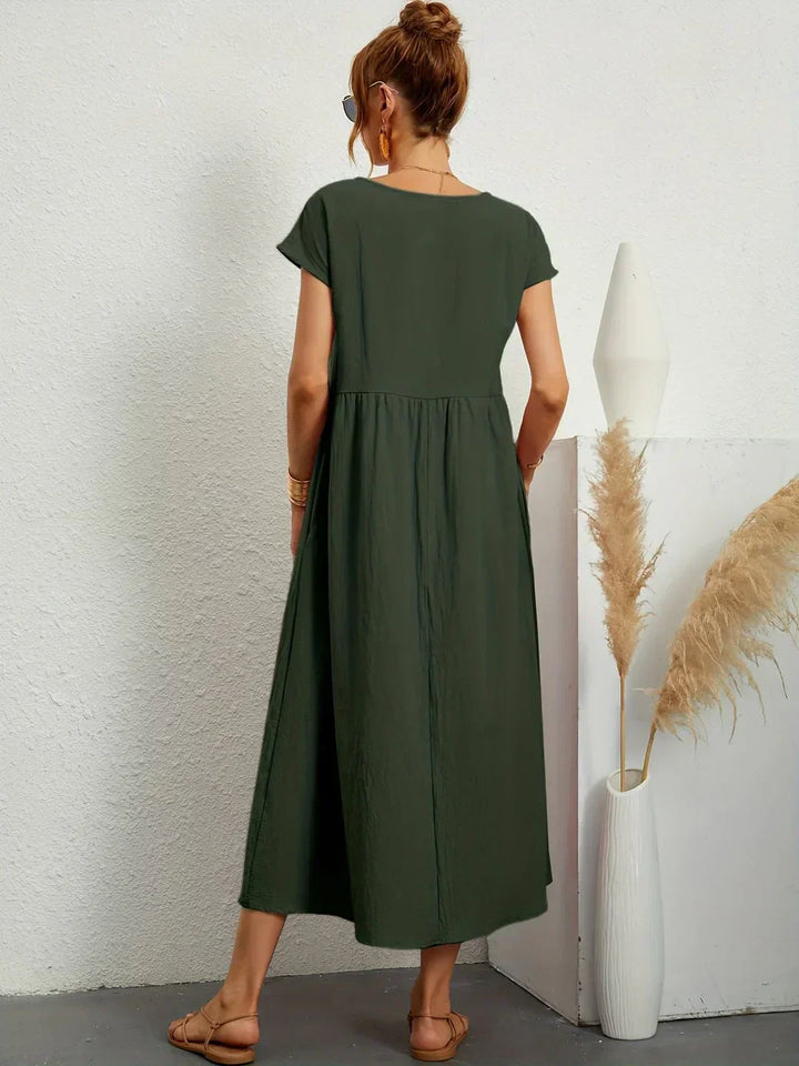 Gabrielle™ | Flowing Midi Dress – Timeless Elegance