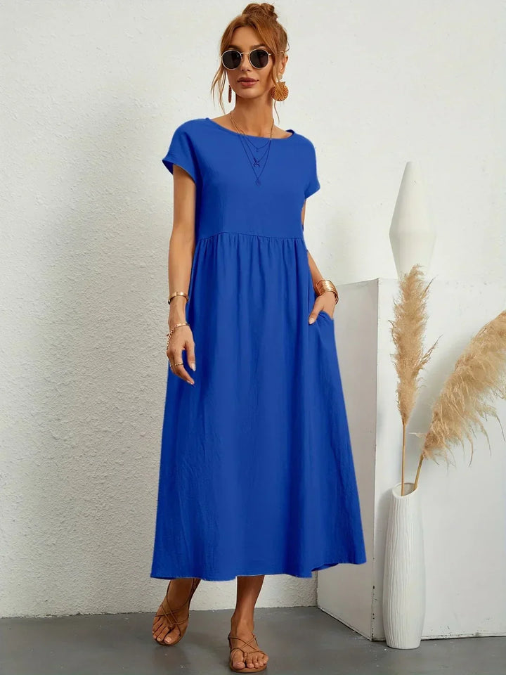 Gabrielle™ | Flowing Midi Dress – Timeless Elegance