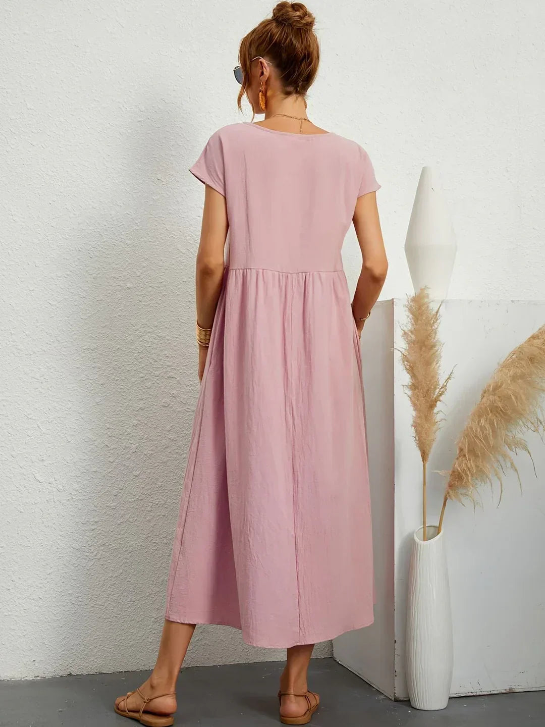 Gabrielle™ | Flowing Midi Dress – Timeless Elegance