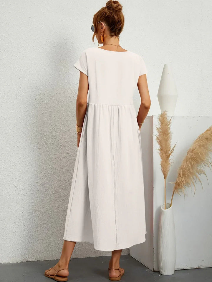 Gabrielle™ | Flowing Midi Dress – Timeless Elegance