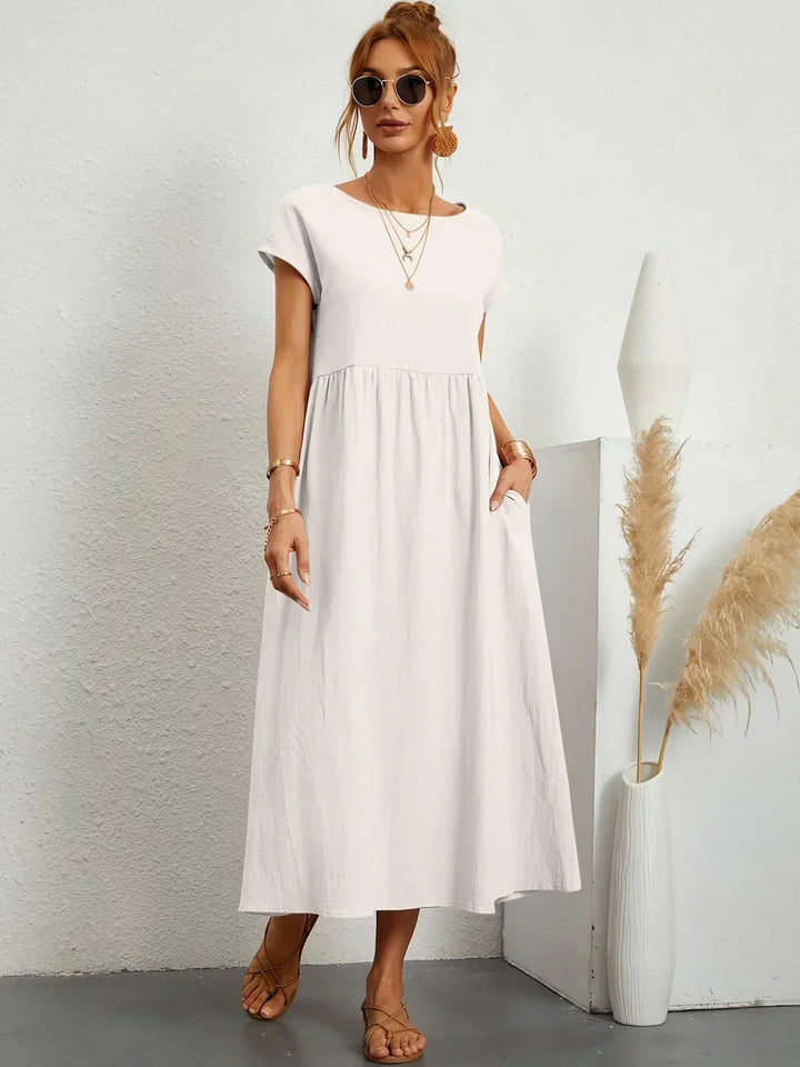 Gabrielle™ | Flowing Midi Dress – Timeless Elegance