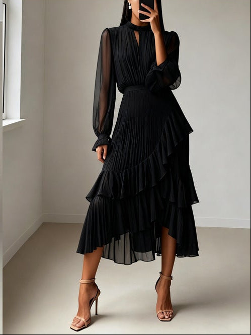 Audrey Sinclair™ | Feminine Layered Chiffon Dress