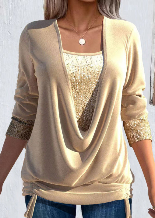 Margaret Ashcroft™ | Graceful Draped Elegance Blouse