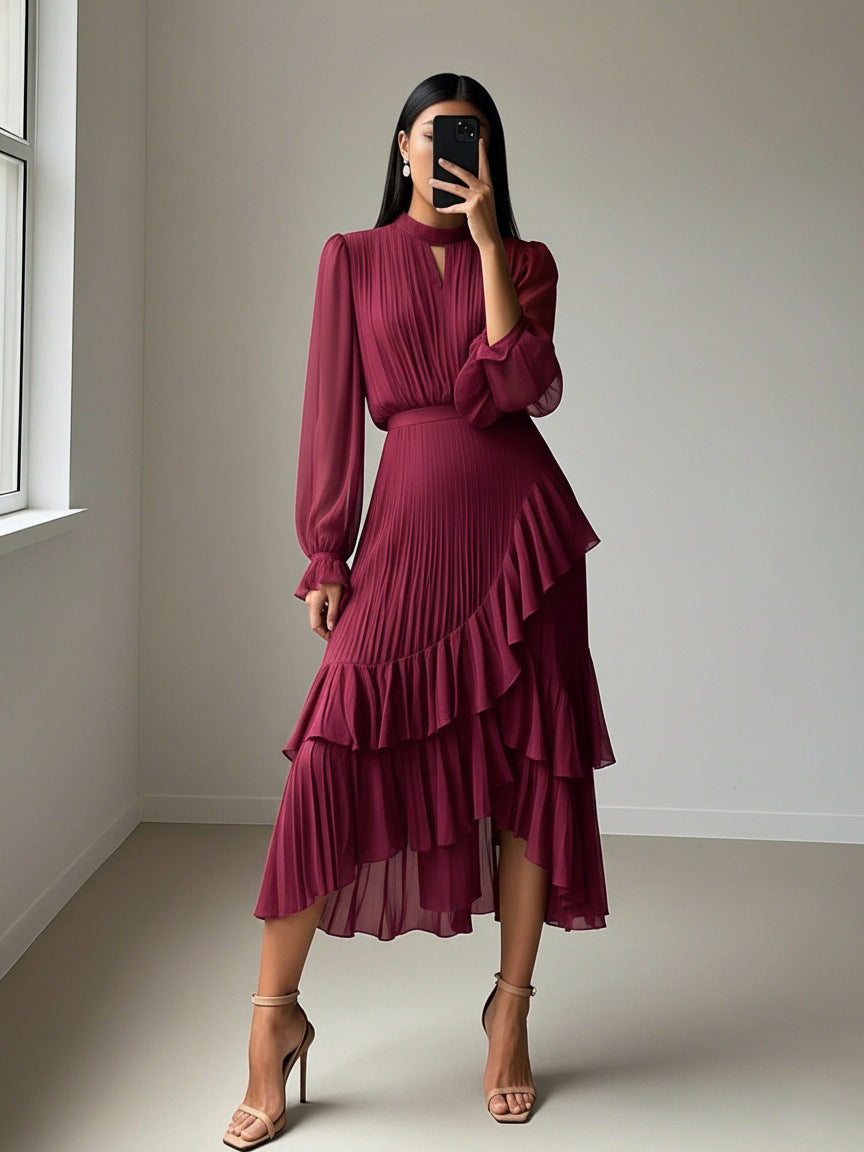 Audrey Sinclair™ | Feminine Layered Chiffon Dress