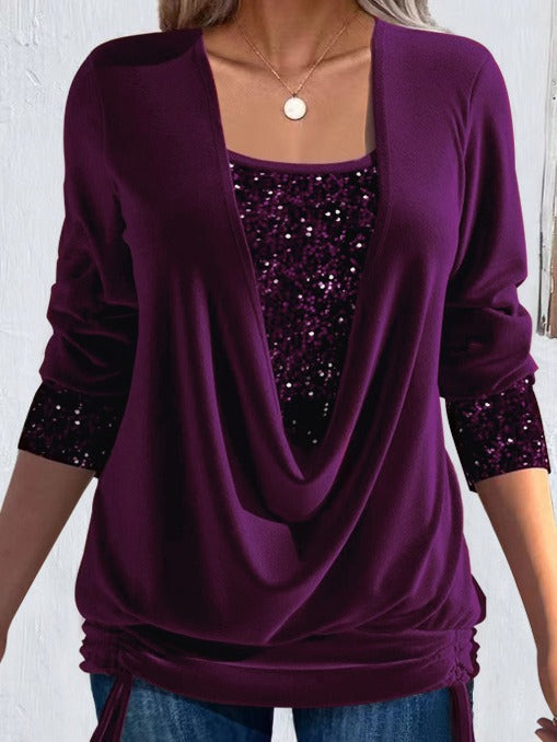 Margaret Ashcroft™ | Graceful Draped Elegance Blouse