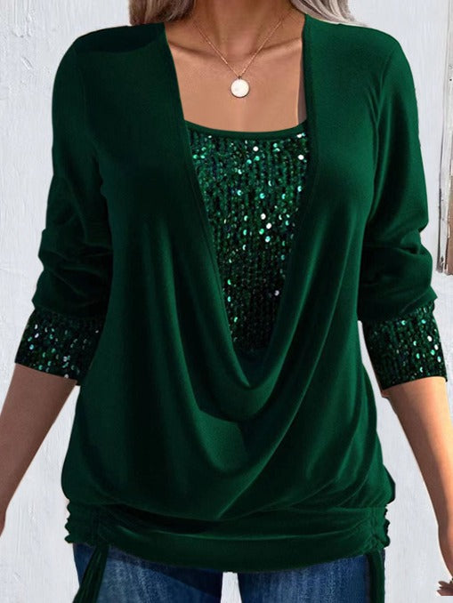 Margaret Ashcroft™ | Graceful Draped Elegance Blouse